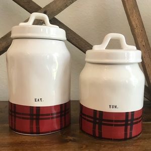 Rae Dunn Christmas canisters - set of 2